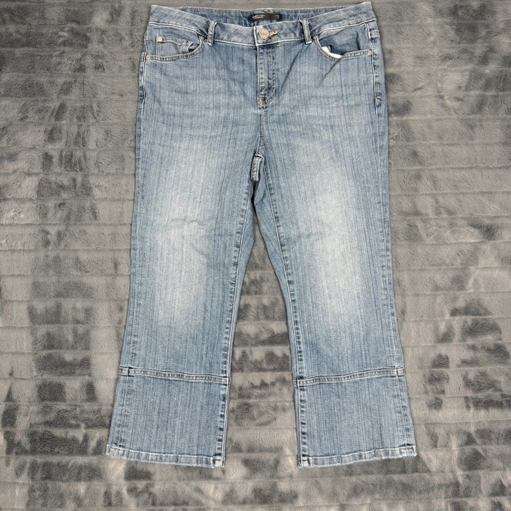 Simply Vera Vera Wang Womens Light Wash Capri Jeans Size 10 Cropped Denim Pants